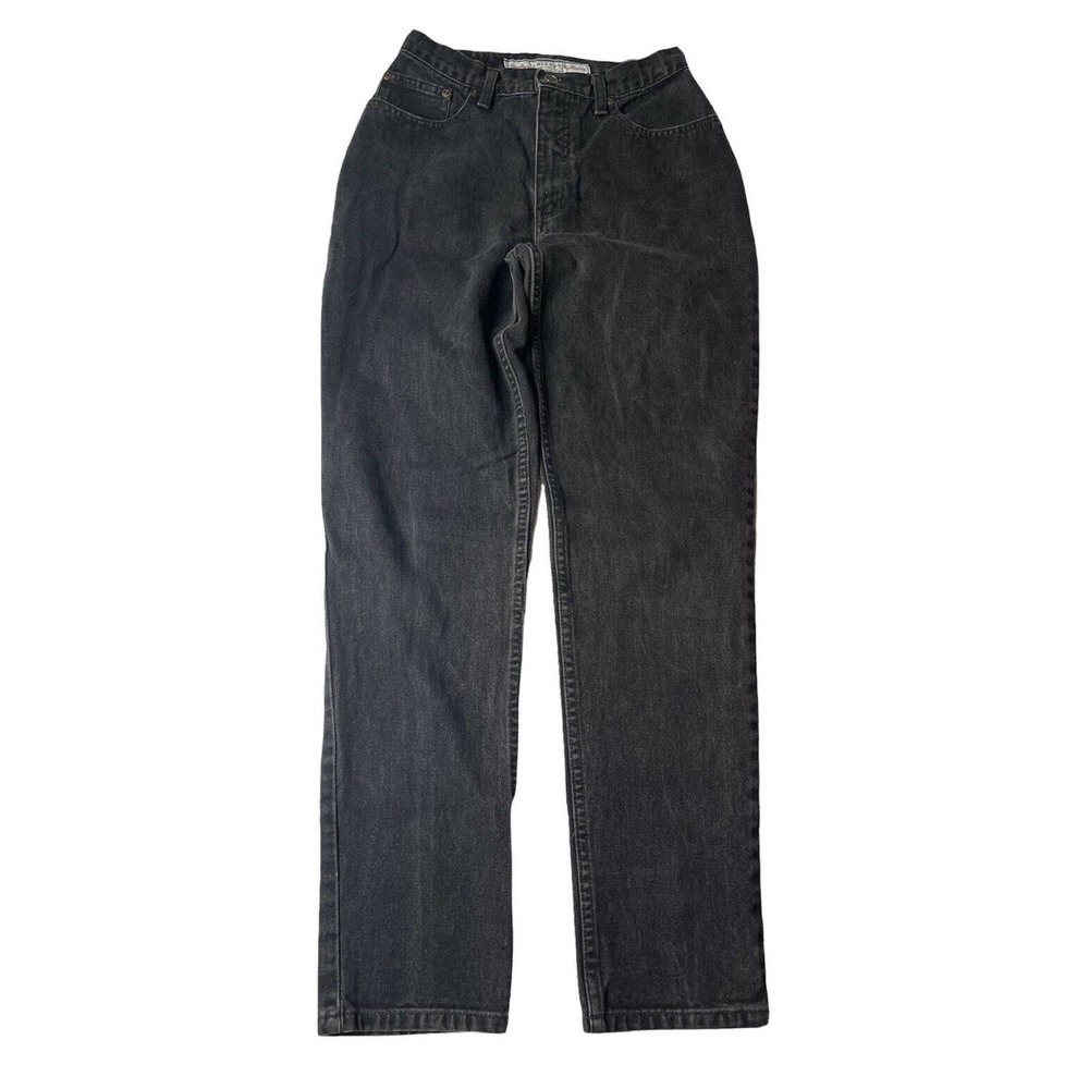 Vintage Juniors Arizona 90s Y2K Black Mom Jeans Straight Leg High Rise Waist 9